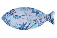 Vaisselle en mélamine à surface texturée, motif vie marine, compatible lave-vaisselle, idéale pour les fêtes, mariages en bord de mer, dîners en famille, événements au bord de la piscine