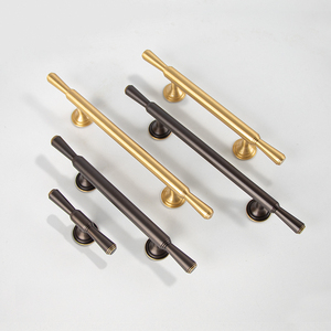 Französischer Messing bronze griff Doppel loch Kleider schrank Schrank tür Schublade Gold Messing griff - Product Image 6