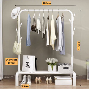 Wholesale New Design Clothes <strong>Rack</strong> <strong>Coat</strong> Hanger Stand Stainless Steel Clothes Drying <strong>Rack</strong> Bag Shoes Storage Hat Hanging <strong>Shelf</strong> - Product Image 2