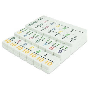 Juego de Dominó Doble 12 Personalizado de Fábrica, 91 Piezas con Fichas Numeradas, 9 Trenes Mexicanos de Plástico de Colores en Caja de PVC para Casino - Product Image 2