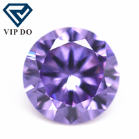 5A qualité 0.8mm-20mm rond brillant coupe lavande cubique zircone pierres précieuses artificielles rondes facettées CZ pierres précieuses
