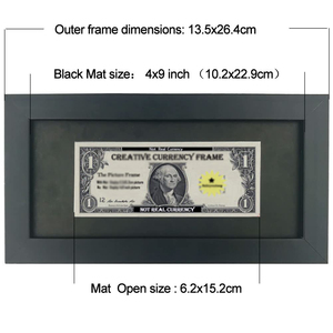 Bán Trực Tiếp Từ Nhà Máy Khung Hóa Đơn Đô La Đen 4X9 Inch Bao Gồm Giá Vẽ Thảm Khung Ảnh Bằng Gỗ Trơn Sáng Tạo Thủ Công - Product Image 3