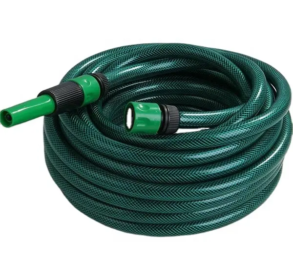 Heavy Duty flexível plástico jardim mangueira reforçada fibra trançada mangueira de óleo água