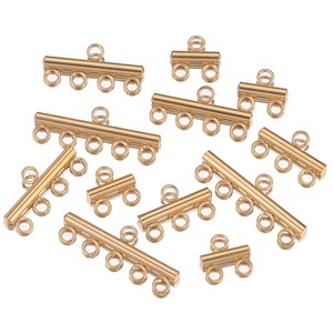 Paslanmaz çelik bileşen linkler çok döngü konnektörler MultiStrand klipsler kilit dikdörtgen kolye bilezik mücevherat yapımı için - Product Image 2