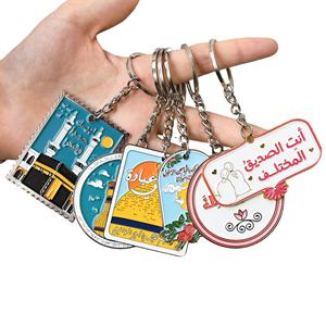 Llavero de Metal Esmaltado Plateado Antiguo Personalizado al por Mayor, Llavero Retro de Forma Redonda para Regalo o Souvenir - Product Image 2