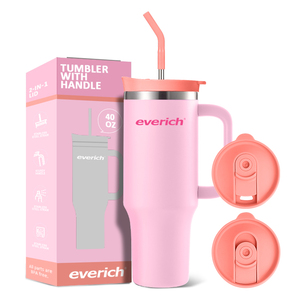 Chì Miễn Phí 40Oz Cách Điện Chân Không Thép Không Gỉ Cốc Vehicular Xách Tay Tự Động Cốc Với Xử Lý Và Rơm Nắp - Product Image 2