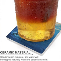 Ensemble de sous-verres pour tasses à thé Tapis d'impression UV Tasse à thé, café et bière Conception personnalisée Ensemble de sous-verres à thé en marbre pour la cuisine et la restauration