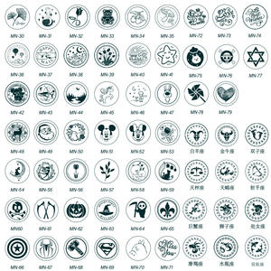 Mini tampon à cire à cacheter en cuivre, rond de 1,5 cm, pour la décoration de journaux, respectueux de l'environnement - Product Image 4