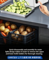 Cortadora Industrial Multifuncional de Cebolla y Patata para el Hogar, Máquina Cortadora de Verduras con Velocidad Ajustable y Precio Competitivo