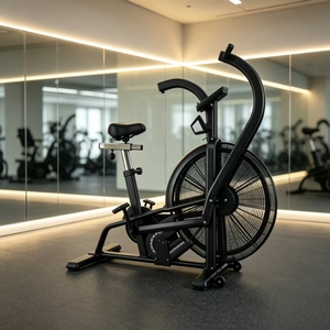 Bicicleta con ventilador resistente al viento y marco de manillar en forma de arco, equipo de ejercicio para quemar calorías y control de peso en el hogar - Product Image 5
