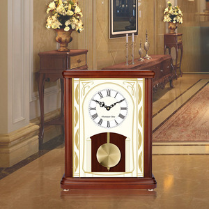 Solid Wood Clock European Style Rectangle Westminster Chime Living Room Decorative Musical Clock - Product Image 2