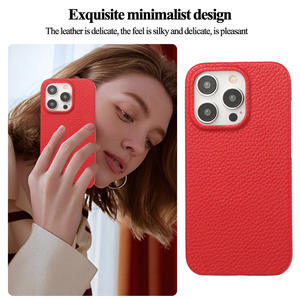 Étui de téléphone portable en cuir PU végétalien pur à la mode personnalisé avec motif de litchi compatible <span class=keywords><strong>iPhone</strong></span> 16 15 <span class=keywords><strong>Pro</strong></span> Max nouveau design - Product Image 3