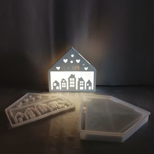 Outils de gâteau en silicone 3D pour maison de cinq étages écologiques faits à la main plateau de rangement sûr de qualité alimentaire avec sac pour usage commercial - Product Image 1