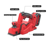 Raboteuse électrique portative 650W 82mm pour le travail du bois domestique, outil de menuiserie, machine à raboter électrique sans fil 20V sans balais