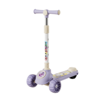 BAB WAY Trottinette pour enfants pliable à 3 roues, légère et moderne, avec roues en PU, hauteur réglable pour les jeux en plein air