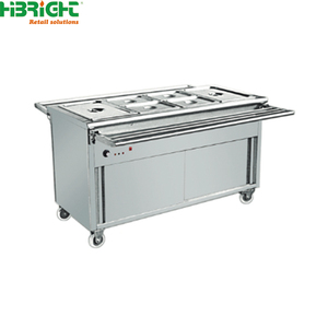 รถเข็นอุ่นอาหารสแตนเลสแบบไฟฟ้า 3 ถาด รุ่น Global Kitchen Expert สำหรับร้านอาหาร ขายดี เหมาะสำหรับงานจัดเลี้ยง - Product Image 2