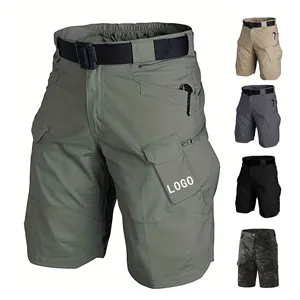Men's Waterproof Tactical Shorts Outdoor Cargo Shorts Lightweight Quick Dry Breathable Hiking Fishing Cargo Shorts
