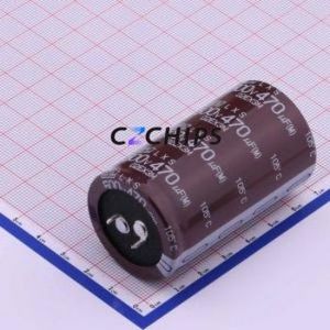 ตัวเก็บประจุอิเล็กโทรไลต์อะลูมิเนียมแบบ Snap-in รุ่น ELXS501VSN471MA60S ชนิด Through-hole (THT) ขนาด D35xL60 มม. - Product Image 1