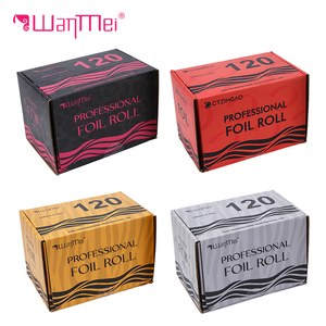 완메이 맞춤형 엠보싱 프리컷 헤어드레싱 포일 헤어 살롱 종이 일회용 알루미늄 포일 팝업 시트 헤어 포일 롤 - Product Image 5