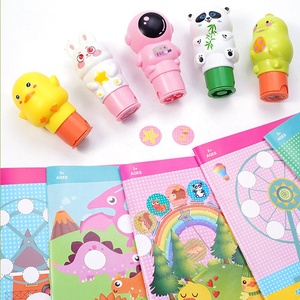 Funny Kids Magic Stamp Sticker Dinosaur Rabbit Collectible Sticker Stamper con 100 pegatinas extraíbles y almohadilla de actividad de 6 páginas - Product Image 5