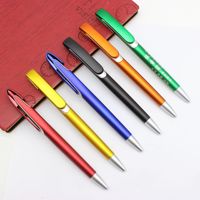 Stylo à bille promotionnel personnalisé bon marché en plastique Cliquez sur grand Clip stylos à bille avec impression de Logo cadeau publicitaire