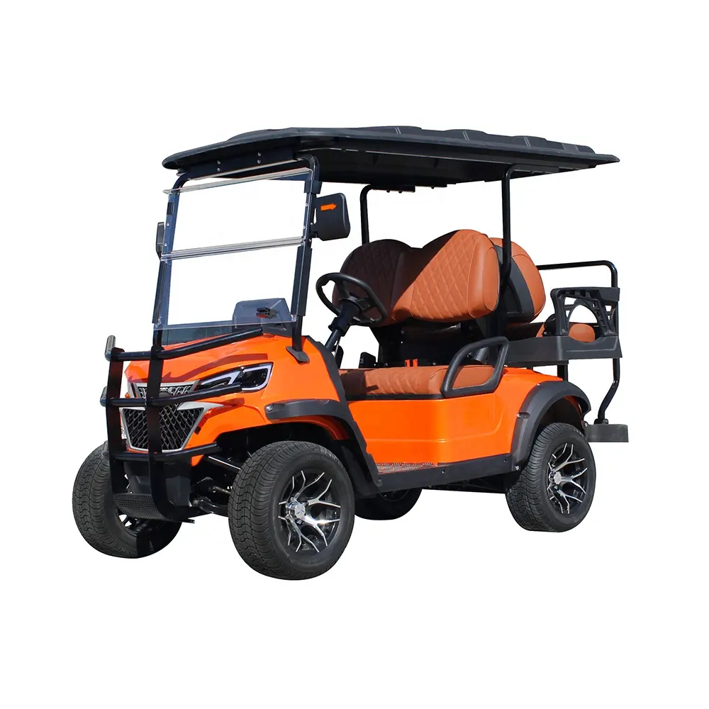 フロントディスクブレーキ電気4シート電気ユーティリティゴルフカート付きミニゴルフカート
