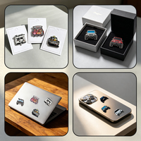 Meilleures ventes : Badges émaillés pour voitures tout-terrain, épingles métalliques en forme de voiture et autocollants pour téléphone pour passionnés d'automobile et accessoires pour amateurs de voitures, en stock