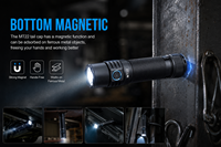 TrustFire MT22 2250LM Taktische Taschenlampe USB-C Wiederaufladbar Magnetischer Endkappe LED-Fackel Wasserdicht 182m Reichweite für Wandern Outdoor