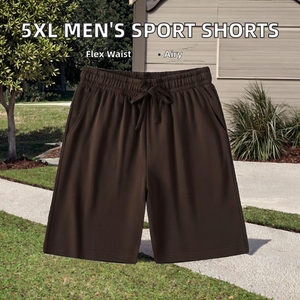 Shorts de sport pour homme de haute qualité, taille 5XL, écologiques, décontractés, pour la course à pied, entraînement, fitness, en tissu éponge français mi-élastique, imperméables - Product Image 2