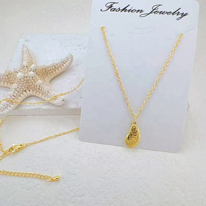 CH-LAN0920 Lovely Shell Necklace Cheap Mini Copper Shell Charms Necklace Fish/<strong>Crab</strong>/Whale Charms Necklace <strong>Jewelry</strong> Wholesale - Product Image 1