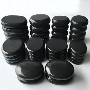 Pierres de basalte brillantes chaudes de massage de pierre de roche de spa Pierres de massage chaudes piedras volcanicas de masaje à vendre - Product Image 1