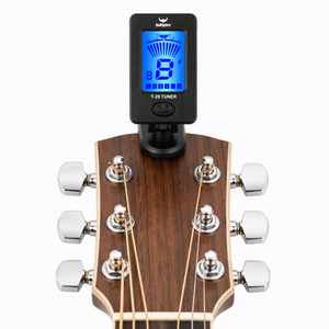 Afinador Cromático <span class=keywords><strong>de</strong></span> Clip Bullfighter con Pantalla LCD y Rotación <span class=keywords><strong>de</strong></span> 360 Grados, <span class=keywords><strong>de</strong></span> Plástico, para Guitarra, Ukelele y Mandolina - Product Image 1