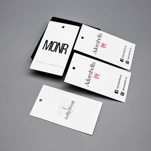 Luxury Custom Logo Swing Tags Special Embossed Recycled Paper Hang Tags with Custom Shape for <b>Clothing</b> Bags Shoes - Product Image 6