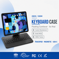 Clavier magique rotatif à 360° personnalisé, étui avec rétroéclairage 7 couleurs, pavé tactile USB Type-C pour iPad Air4/Pro11 (arabe/japonais/coréen/russe)