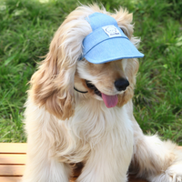 Gorra de Béisbol Personalizada para Perro, Ajustable, con Bordado, Etiqueta Tejida y Parche de Cuero con Logotipo, para Razas Pequeñas, Medianas y Grandes