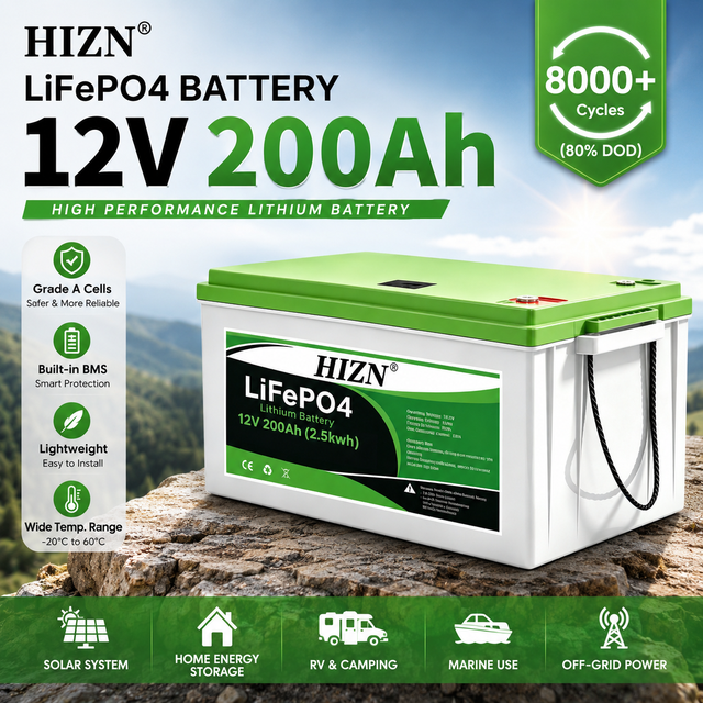 12.8V 200Ah LiFePO4 Battery Pack Lithium Ion for Solar Storage Marine Emergency Backup Top Manufactured Battery
