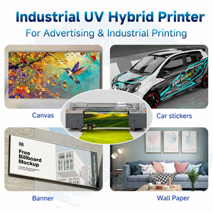 1804 UV Hybrid 4Printhead I3200 Digital Large Printer New Fully-Automatic <b>Refillable</b> <b>Ink</b> for Banners Backlit - Product Image 4