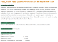 Kit de test rapide Aflatoxine B1 M1 Or Colloïdal 5ppb Sensibilité Détection des produits alimentaires et des céréales - 10 tests/flacon