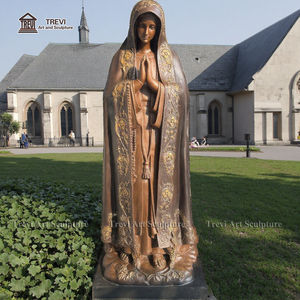 Литая Большая бронзовая статуя Девы Марии латунная скульптура нашей леди Фатимы для продажи - Product Image 4