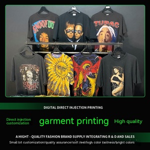 Professional Custom Printed Vintage Wash T-Shirt Digital Printed Pure <strong>Cotton</strong> Custom DTG T Shirt - Product Image 4