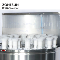ZONESUN ZS-WB32 Lait Rotatif Vin En Plastique Petit Semi Automatique Pet Recycler Bouteille En Verre Lavage Nettoyage Machine De Rinçage