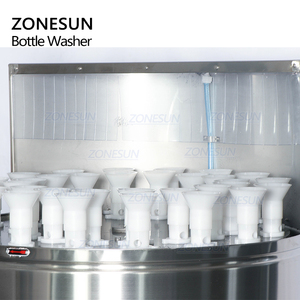ZONESUN ZS-WB32 Lait Rotatif Vin En Plastique Petit Semi Automatique Pet Recycler Bouteille En Verre Lavage Nettoyage <span class=keywords><strong>Machine</strong></span> De Rinçage - Product Image 2