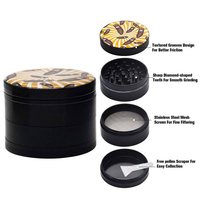 Plateau à roulettes portable en métal moderne pour herbes, avec accessoires de broyeur, coffret cadeau