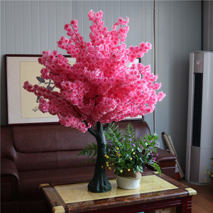 Sakura en fleurs de <span class=keywords><strong>cerisier</strong></span> japonais artificielles en soie, 24 k 01213, faux arbre pour décoration de mariage, rose et blanc - Product Image 2