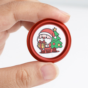 Pegatinas de cera de colores navideños, etiquetas redondas de dibujos animados de muñeco de nieve, sellos de papel no tóxicos para decoraciones navideñas - Product Image 2