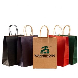Custom Black White <b>Biodegradable</b> Clothes Shopping Tote Gift <b>Paper</b> Bag with Handle - Product Image 2