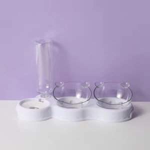 Bol double pliable et portable pour chien, écologique et élégant, avec bouteille d'eau - Product Image 4