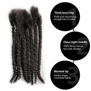 Offre Spéciale Afro Crépus <span class=keywords><strong>Naturel</strong></span> <span class=keywords><strong>Cheveux</strong></span> <span class=keywords><strong>Rasta</strong></span> Humains 10 Pouces 0.4-1.0 cm <span class=keywords><strong>Naturel</strong></span> Noir Humain Dread Texturé Locs - Product Image 6