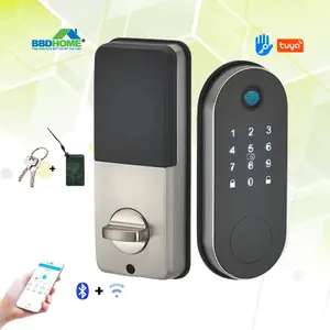 Tuya Smart TT LOCK Wifi Built In Fingerprint Deadbolt With American Standard Smart Keyless Door Lock