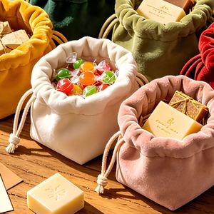 Wholesale Velvet Drawstring Pouch Soft Hangover Kit <b>Bag</b> <b>Wedding</b> Custom Logo Jewelry <b>Gift</b> Dust Packaging <b>Bag</b> - Product Image 6